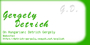 gergely detrich business card